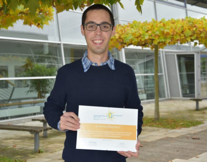Andreas Boschert erhält Auszeichnung vom Solarenergieförderverein Bayern